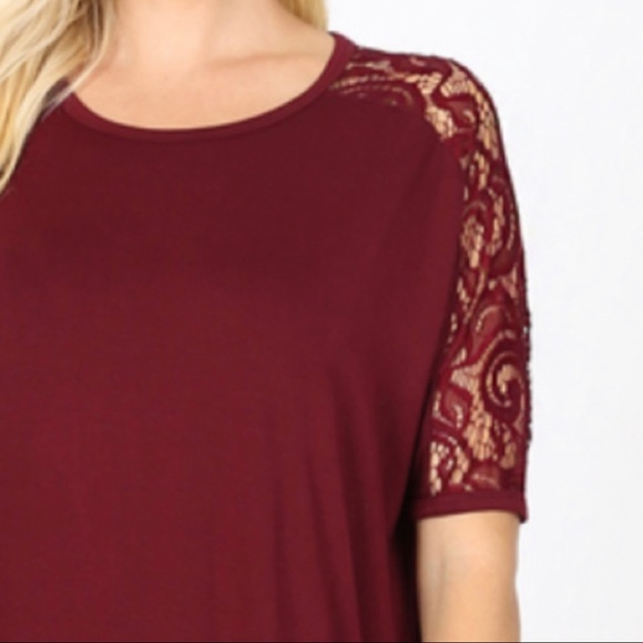 Blue Lace Sleeve Chic Top ~ see details⬇️ - Picture 4 of 8